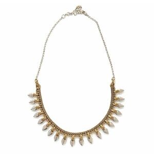 Lucky Brand Two-Tone Collar Necklace Gold Silver Statement Bib